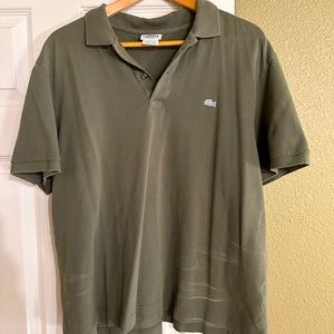 Green Lacoste polo